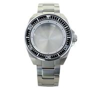 ROUHO 43.5mm Watch Modding Case + Bracelet with Ceramic Bezel Insert, Fits NH35 NH36 4R36 Movement 28.5mm Dial, Stainless Steel Watch Modification Kit for Seiko Prospex Samurai-B