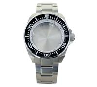 ROUHO 43.5mm Watch Modding Case + Bracelet with Ceramic Bezel Insert, Fits NH35 NH36 4R36 Movement 28.5mm Dial, Stainless Steel Watch Modification Kit for Seiko Prospex Samurai-A