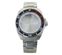 ROUHO 43.5mm Watch Modding Case + Bracelet with Ceramic Bezel Insert, Fits NH35 NH36 4R36 Movement 28.5mm Dial, Stainless Steel Watch Modification Kit for Seiko Prospex Samurai-C