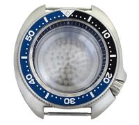 ROUHO 44mm Cushion Shaped Watch Mod Case, Fits NH35 NH36 Movement 19mm Lug, Retro Replacement Diver Watch Modification Kit for Seiko-U