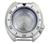 ROUHO 44mm Cushion Shaped Watch Mod Case, Fits NH35 NH36 Movement 19mm Lug, Retro Replacement Diver Watch Modification Kit for Seiko-M