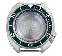 ROUHO 44mm Cushion Shaped Watch Mod Case, Fits NH35 NH36 Movement 19mm Lug, Retro Replacement Diver Watch Modification Kit for Seiko-P