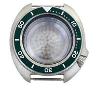 ROUHO 44mm Cushion Shaped Watch Mod Case, Fits NH35 NH36 Movement 19mm Lug, Retro Replacement Diver Watch Modification Kit for Seiko-I