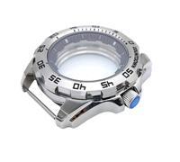 ROUHO 44mm Rugged Diver Mod Case with Bezel Insert, Fits NH35 NH36 Movement 28.5 Dial, Stainless Steel DIY Watch Modification Kit for Seiko Prospex-D