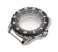 ROUHO 44mm Rugged Diver Mod Case with Bezel Insert, Fits NH35 NH36 Movement 28.5 Dial, Stainless Steel DIY Watch Modification Kit for Seiko Prospex-G