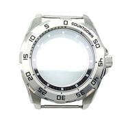 ROUHO 44mm Rugged Diver Mod Case with Bezel Insert, Fits NH35 NH36 Movement 28.5 Dial, Stainless Steel DIY Watch Modification Kit for Seiko Prospex-E