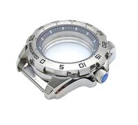 ROUHO 44mm Rugged Diver Mod Case with Bezel Insert, Fits NH35 NH36 Movement 28.5 Dial, Stainless Steel DIY Watch Modification Kit for Seiko Prospex-C