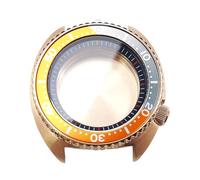 ROUHO 45mm Cushion Shaped Automatic Diver's Watch Case, Fits NH35 NH36 Movement, Sapphire Glass Retro Replacement Watch Modification Kit for Seiko Prospex Turtle-C 14