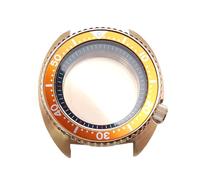 ROUHO 45mm Cushion Shaped Automatic Diver's Watch Case, Fits NH35 NH36 Movement, Sapphire Glass Retro Replacement Watch Modification Kit for Seiko Prospex Turtle-C 8