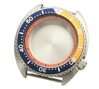 ROUHO 45mm Stainless Steel Retro Diver Watch Case Kit, Fits NH35 NH36 Movement, Screw-Down Crown Watch Housing Case for Seiko Prospex SKX007