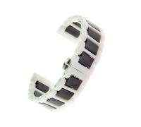 ROUHO Adjustable Ceramic Watch Strap Universal Watch Strap Deployment Watch Buckle Bracelets-#3 20mm
