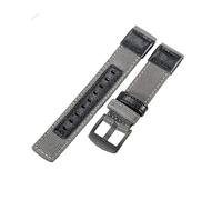 ROUHO Adjustable & Robust Woven Fabric Watch Strap Comfortable Breathable Replacement Nylon Watch Band for Jeep Wrangler-Grey + Black Buckle 22mm