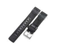 ROUHO Adjustable & Robust Woven Fabric Watch Strap Comfortable Breathable Replacement Nylon Watch Band for Jeep Wrangler-Black + Silver Buckle 20mm