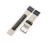 ROUHO Adjustable & Robust Woven Fabric Watch Strap Comfortable Breathable Replacement Nylon Watch Band for Jeep Wrangler-Khaki + Silver Buckle 20mm