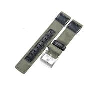ROUHO Adjustable & Robust Woven Fabric Watch Strap Comfortable Breathable Replacement Nylon Watch Band for Jeep Wrangler-Green + Silver Buckle 20mm