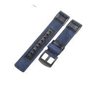 ROUHO Adjustable & Robust Woven Fabric Watch Strap Comfortable Breathable Replacement Nylon Watch Band for Jeep Wrangler-Blue + Black Buckle 20mm