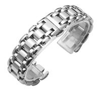 ROUHO Adjustable Stainless Steel Watch Strap Women's Replacement Watch Bracelet Compatible with Longines Primaluna L8-Silver 16mm