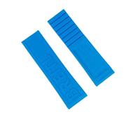 ROUHO Anti-Sweat Soft Silicone Watch Strap Replacement Watch Accessories Watchband for Breitling-Blue 22mm