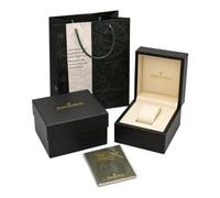 ROUHO Black Wooden Watch Box Single Watch Display Case Cream Lining Cushion Booklet Pack for Audemars Piguet Royal Oak Concept