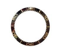 ROUHO Ceramic Watch Bezel Insert Replacement Bezel Ring Component Polished Watch Face for Omega Seamaster 300M-A2 41.5 * 32.7mm