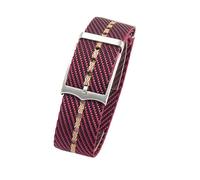 ROUHO Classic 22mm Nylon Watch Band Soft & Comfortable Quick Dry Replacement Watch Strap for Tudor Black Bay Red-#8