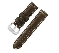 ROUHO Comfortable Genuine Leather Watch Band Adjustable Pin Buckle Watch Strap for Panerai-#5 22mm