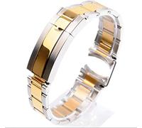 ROUHO Constant Motion 304L Strap Steel Band 20 21Mm Steel Bracelet For Most Luxury Brand Watch-Silver Gold 20mm