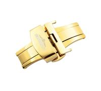 ROUHO Deployment Watch Clasp Stainless Steel Push-Button Release Watch Butterfly Buckle for Longines Master Conquest Presence-B1 18mm