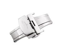 ROUHO Deployment Watch Clasp Stainless Steel Push-Button Release Watch Butterfly Buckle for Longines Master Conquest Presence-A1 18mm