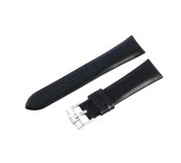 ROUHO Durable 22mm Genuine Leather Watch Band Comfortable & Breathable Watch Strap for Armani AR1674 1647 0389 0397 0398 1648 0382-Black + Silver Buckle