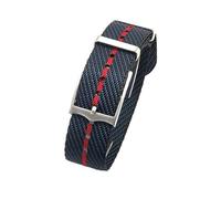 ROUHO Durable Classic Woven Nylon Watch Strap, Breathable & Lightweight Replacement Watch Band for Tudor Black Bay Red-#9 20mm