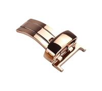 ROUHO Durable Stainless Steel Folding Watch Buckle Premium Polished Replacement Deployment Clasp for Tissot-Rose Gold 12mm