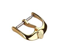 ROUHO Durable Stainless Steel Watch Buckle Classic Replacement Watchbands Pin Clasp for Rolex Sea-Dweller Deepsea-Gold 20mm