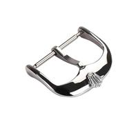 ROUHO Durable Stainless Steel Watch Buckle Classic Replacement Watchbands Pin Clasp for Rolex Sea-Dweller Deepsea-Silver 16mm