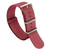 ROUHO Durable Woven Nylon Watch Strap Quick-Drying Woven Fabric Watch Band for Swatch Bioceramic MoonSwatch-Red 20mm
