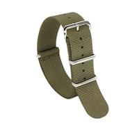 ROUHO Durable Woven Nylon Watch Strap Quick-Drying Woven Fabric Watch Band for Swatch Bioceramic MoonSwatch-Green 18mm