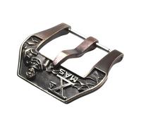 ROUHO Embossed Universal Stainless Steel Watch Pin Buckle - 3D Watch Strap Clasp Accessory-#2 26mm