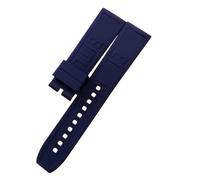 ROUHO Flexible Rubber Watch Strap Replacement Sweatproof Watch Band for Breitling Superocean Blackbird-Deep Blue 20mm