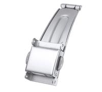 ROUHO Folding Deployment Watch Clasp Stainless Steel Double Press Button Watch Buckle Accessories-10mm