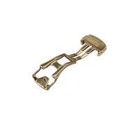 ROUHO Folding Replacement Watch Buckle Stainless Steel Quick Release Watchband Buckle for Omega AT150 Seamaster Planet Ocean 600M-Gold 16mm