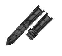 ROUHO Genuine Leather Watch Band Durable & Comfortable Men's Watch Strap Contoured Lugs for Gucci Interlocking YA1332-Black 22x13mm