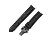 ROUHO Genuine Leather Watch Strap 21mm - Premium Texture, Comfortable & Durable Replacement Watch Band for Tissot T1094071603200 T109407A T1274071603101-Black + Black Buckle