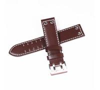 ROUHO Genuine Leather Watch Strap Adjustable Watch Strap Replacement Watch Accessories for Hamilton H760250 H77616533 H70605963 H6893-Coffee 22mm