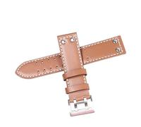 ROUHO Genuine Leather Watch Strap Adjustable Watch Strap Replacement Watch Accessories for Hamilton H760250 H77616533 H70605963 H6893-Brown 22mm