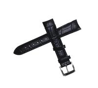 ROUHO Genuine Leather Watch Strap Replacement Watch Accessories Soft Watchband for TIS-SOT T035 1853-Black 18mm
