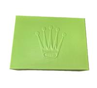 ROUHO Green Gift Box Watch Storage Single Slot Solid Wood Wave Texture Velvet Insert for Rolex Cosmograph Daytona