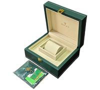ROUHO Green Watch Storage Box Single Slot Suede Interior Watch Display Holder for Rolex Yacht-Master