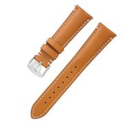 ROUHO Handmade Genuine Leather Replacement Watch Strap Stainless Steel Buckle Dress Watchband for Longines HydroConquest-Khaki 22mm