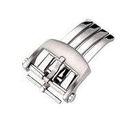 ROUHO Leather Nylon Watch Strap Buckle Stainless Steel Folding Watchband Buckle for Breitling Avenger Blackbird Chronograph 45 Yellow-Silver 20mm