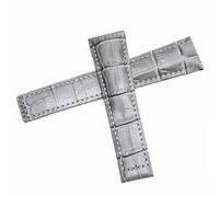 ROUHO Leather Silicone Watch Bracelet Flat Interface Watch Strap Replacement Watch Accessories for T-A-G H-EU-ER CA-RRE-RA-Grey 22mm